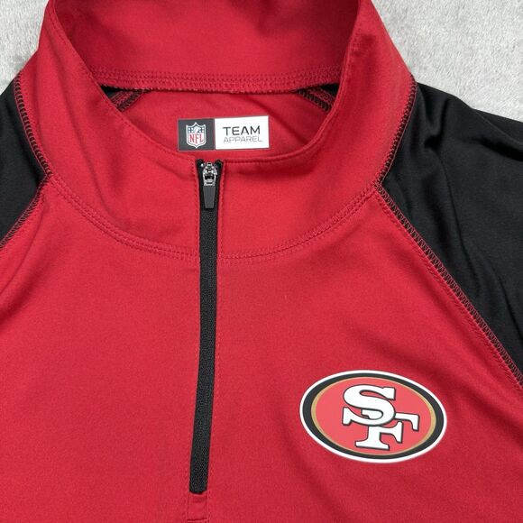 NFL San Francisco 49ers Long Sleeve Quarter-Zip Pullover Men's Large Red - Picture 5 of 7